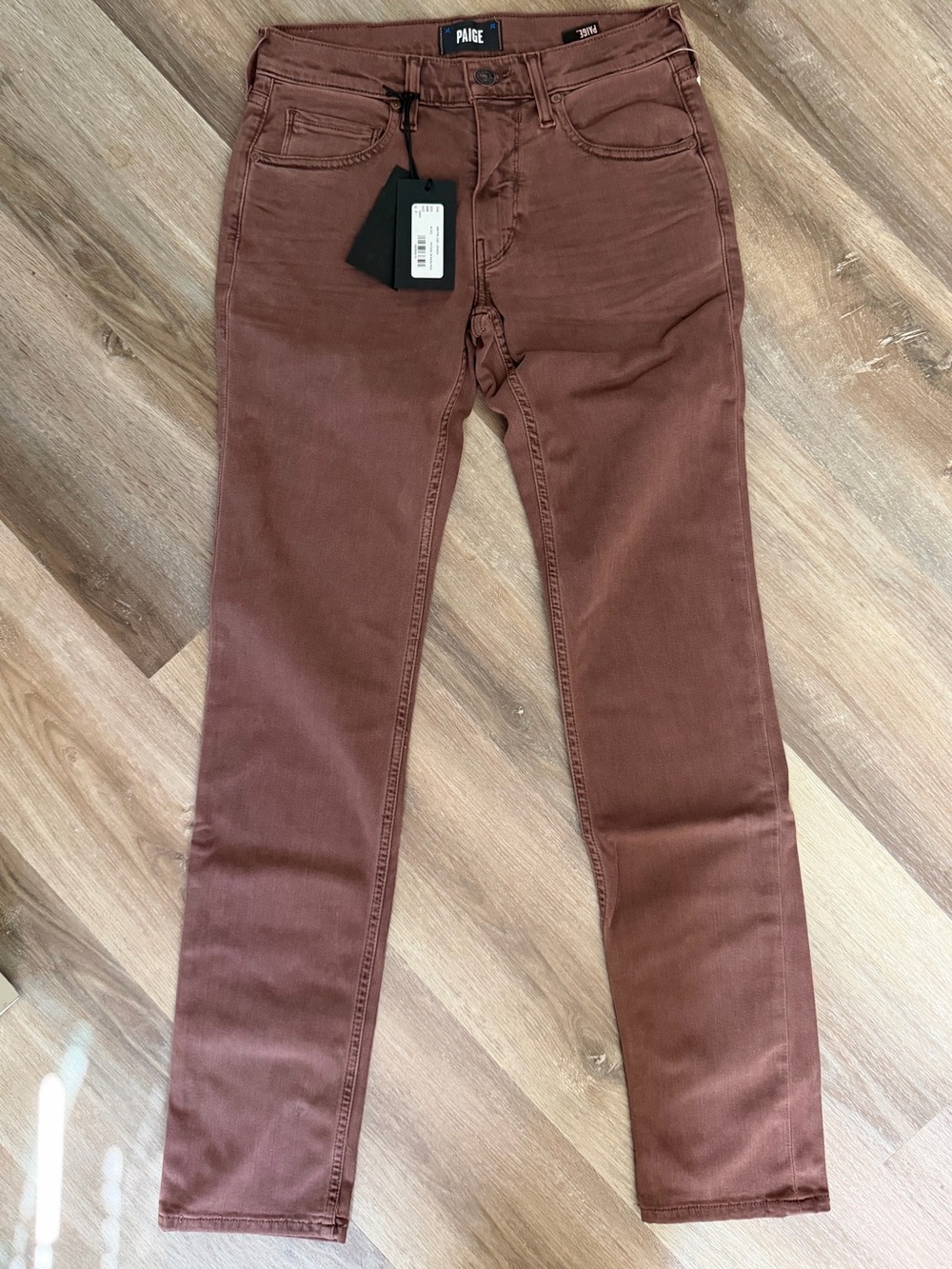 PAIGE Lennox Slim Jeans in vintage Spanish red Men’s 28